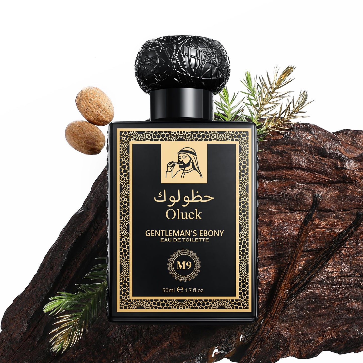 Oluck Gulf Night Perfume M7 Cologne for Women & Men, Lemon Pineapple Nutmeg Cedarwood Vanilla Notes, Middle Eastern Fragrance