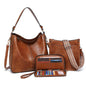 Purses for Women 3PCS, Crossbody Bags Set Large Leather Purse Shoulder Handbags with Wallet Adjustable Straps for Ladies Tote