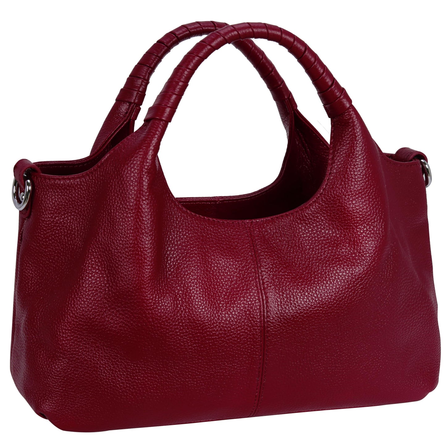 Iswee Leather Satchel Women Purse and Handbag Crossbody Shoulder Bag Hobo | Genuine Cowhide Leather Tote Top Handle Bag Soft & Durable Medium Size Bags with Detachable Multiple Pocketbooks Trendy