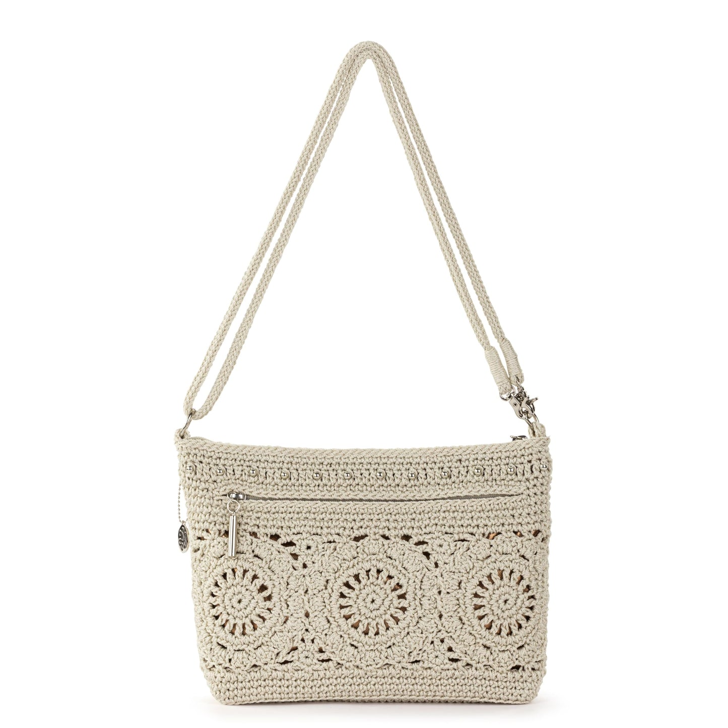 The Sak Lumi Convertible Crossbody Purse - Women's Handbag for Everyday & Travel, 3-in-1 Small Crossbody in Crochet & Leather