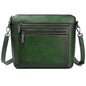 COOLCY Genuine Leather Crossbody Bags for Women Purses and Handbags for Ladies with Multiple Pockets Shoulder Satchel Bag