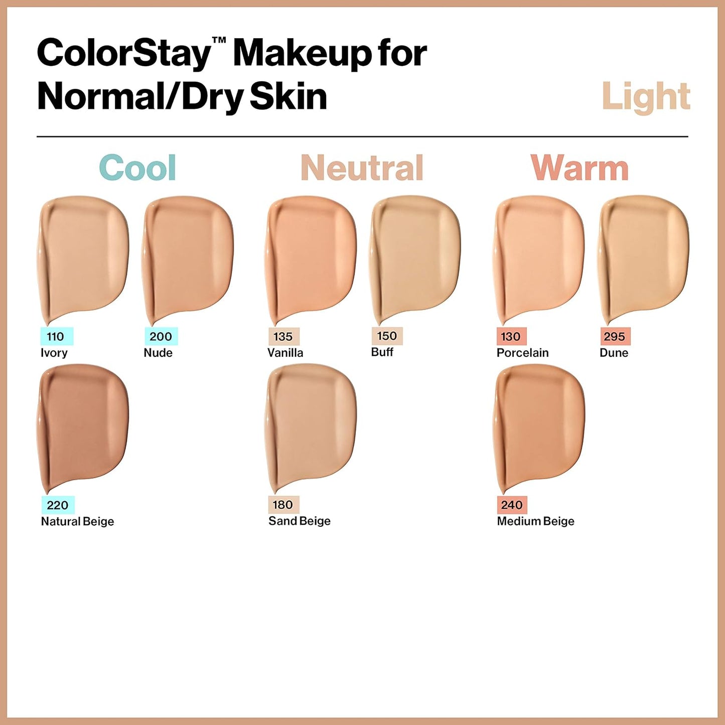 Revlon Liquid Foundation, ColorStay Face Makeup for Normal & Dry Skin, SPF 20, Longwear Medium-Full Coverage with Natural Finish, 240 Medium Beige, 1 Fl Oz