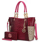 MKF Collection Tote Bag for Women, Handbag Set with Wallet-Top-Handle Bag Vegan Leather Purse by Mia K
