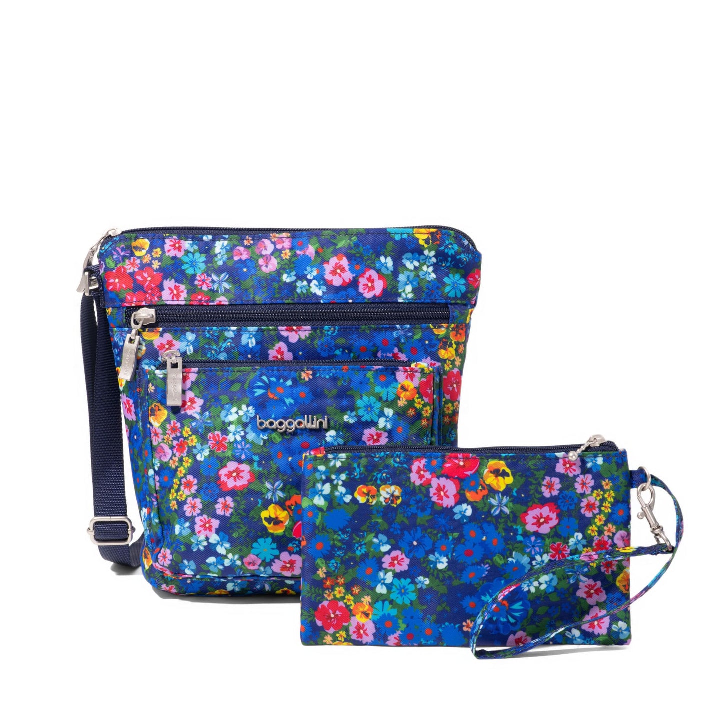 Baggallini Pocket Crossbody Bags for Women 8x8 Small Lightweight Durable Water-resistant Travel Purse W/Rfid