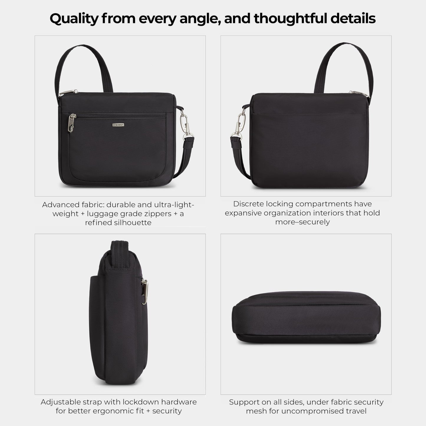 Travelon Anti-Theft Classic Small East/West Crossbody