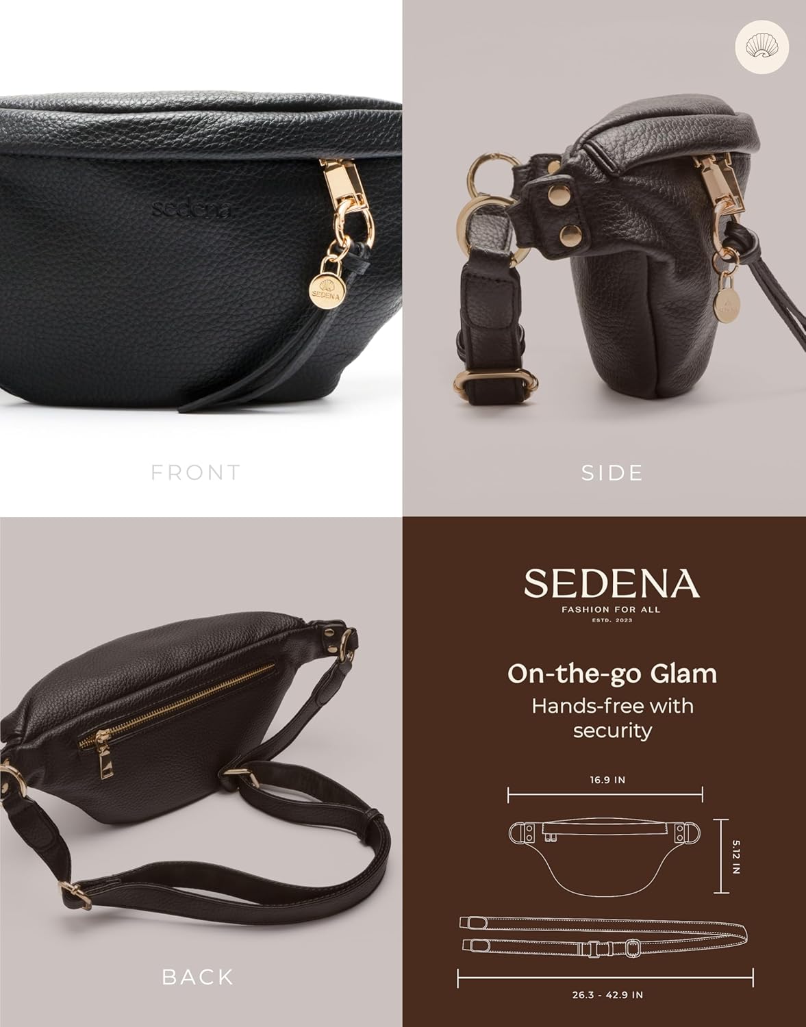 Anti Pickpocket Bag - RFID Crossbody Bag for Travel, Adjustable Strap Multiple Compartments Anti Theft Crossbody Bags for Women Vegan Travel Size Essentials Crossbody Bags for Women Large Size
