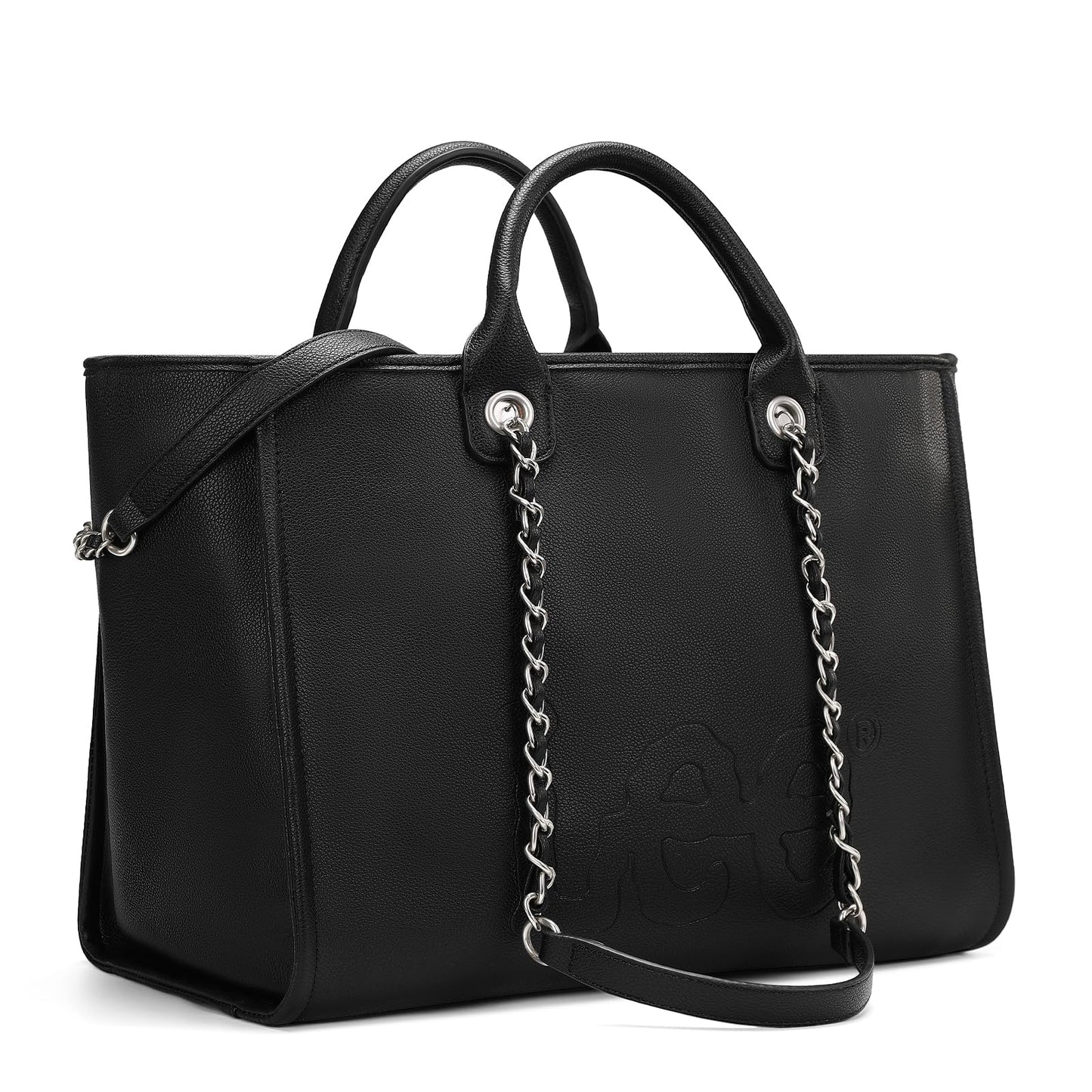 Lee Large Shoulder Tote Bag for Women Vegan Leather Top-Handle Bag