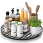 AMH Lazy Susan Wooden Organizer for Table Top