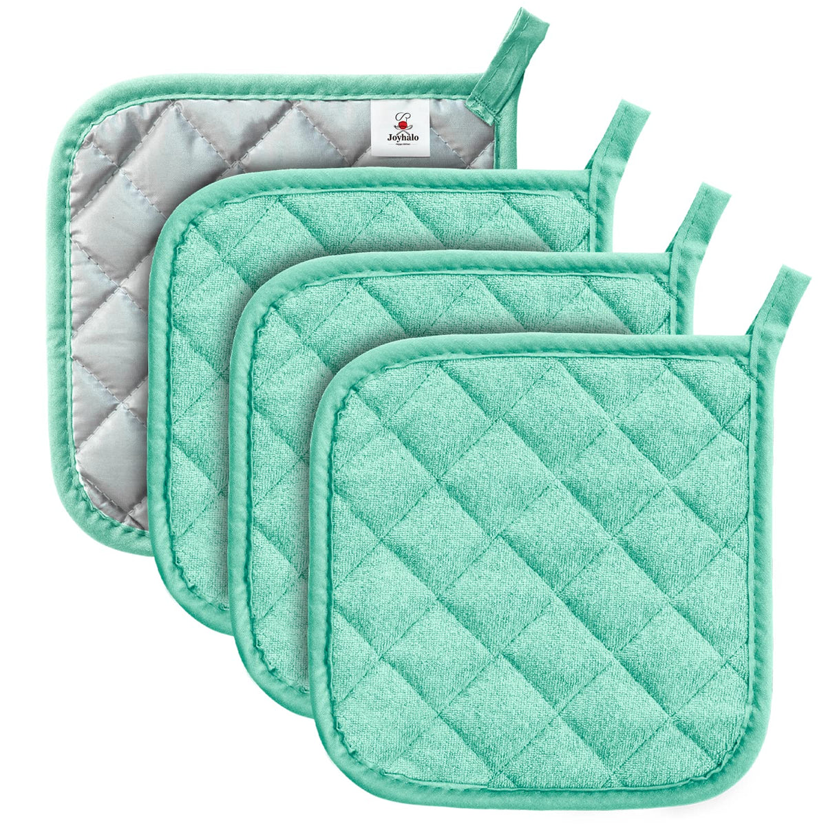 Joyhalo 6 Pack Heat Resistant Pot Holders - Terry Cloth Sets for Cooking & Baking
