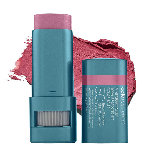 Colorescience Sunforgettable Total Protection Color Balm SPF 50, Mineral, Broad Spectrum, Buildable Lip & Cheek Color