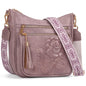 Crossbody Bags for Women, Vegan Leather Crossbody Purse, Multiple Pocket Daily Travel Shoulder Bag with Boho Strap