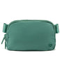 Pander Two Way Zipper Fanny Pack Nylon Everywhere Belt Bag for Women, Water Repellent Waist Packs, Crossbody Bags with Adjustable Strap (Black).