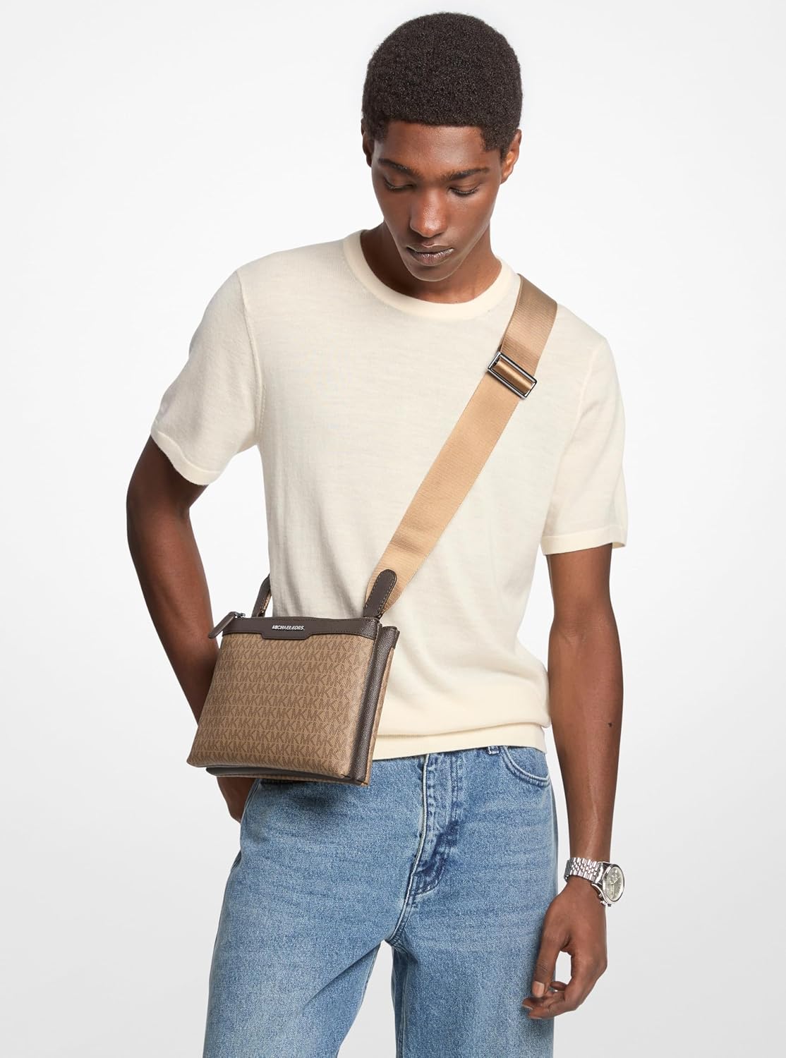 Michael Kors Hudson Accordion Crossbody Bag