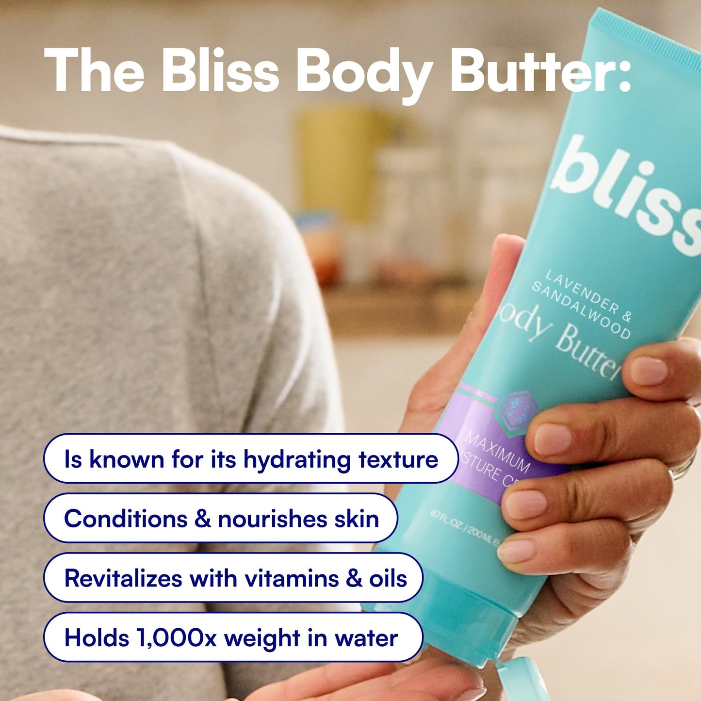 Bliss Lemon and Sage Body Butter - Iconic Scent with Shea Butter and Coconut Oil for Long-Lasting Maximum Moisture - Body Lotion for Smooth, Soft Skin - Vegan and Cruelty-Free - 6.7 Fl Oz