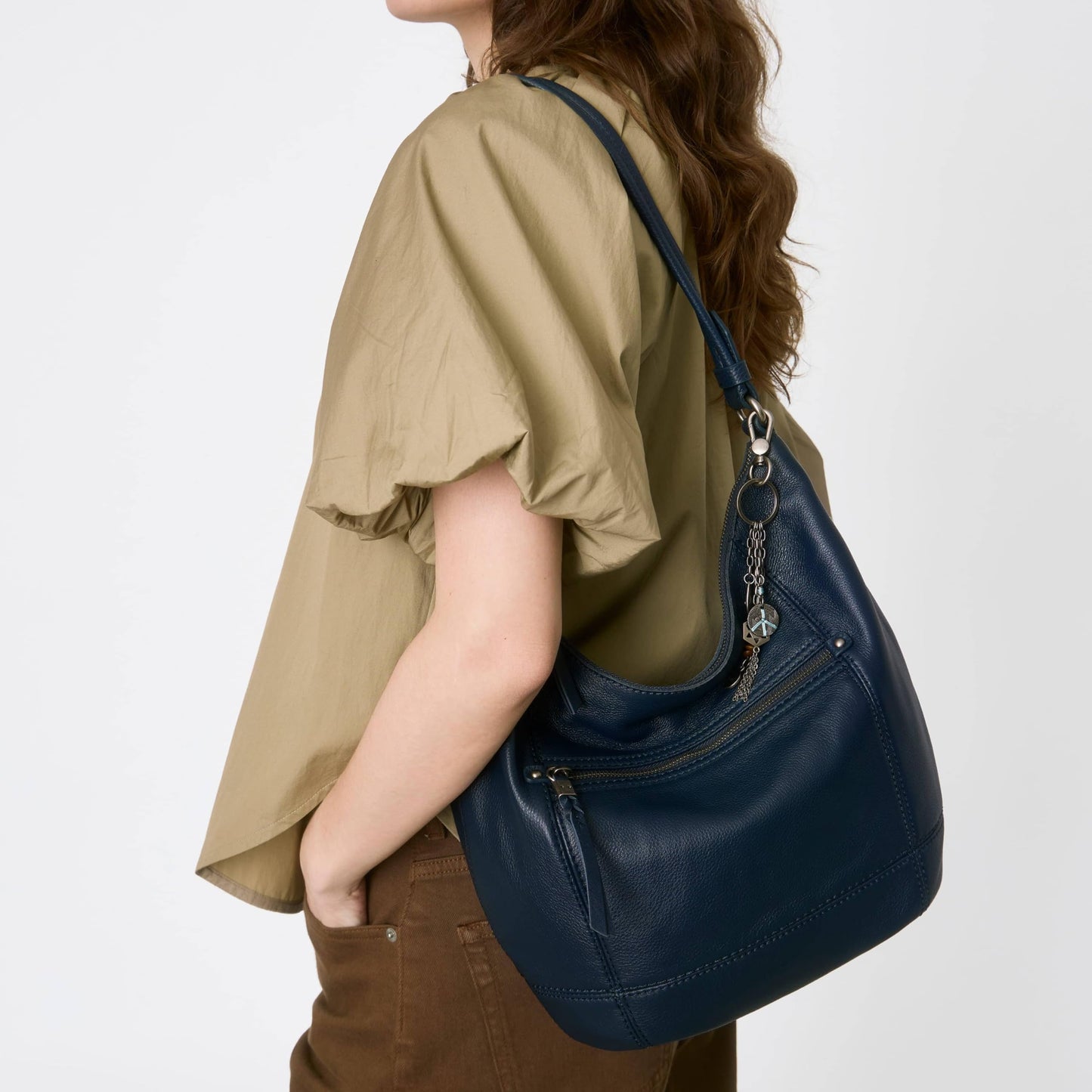 The Sak Sequoia Hobo Bag - Premium Large Leather Women's Handbag for Everyday & Travel - Durable Purse With Zipper Pocket