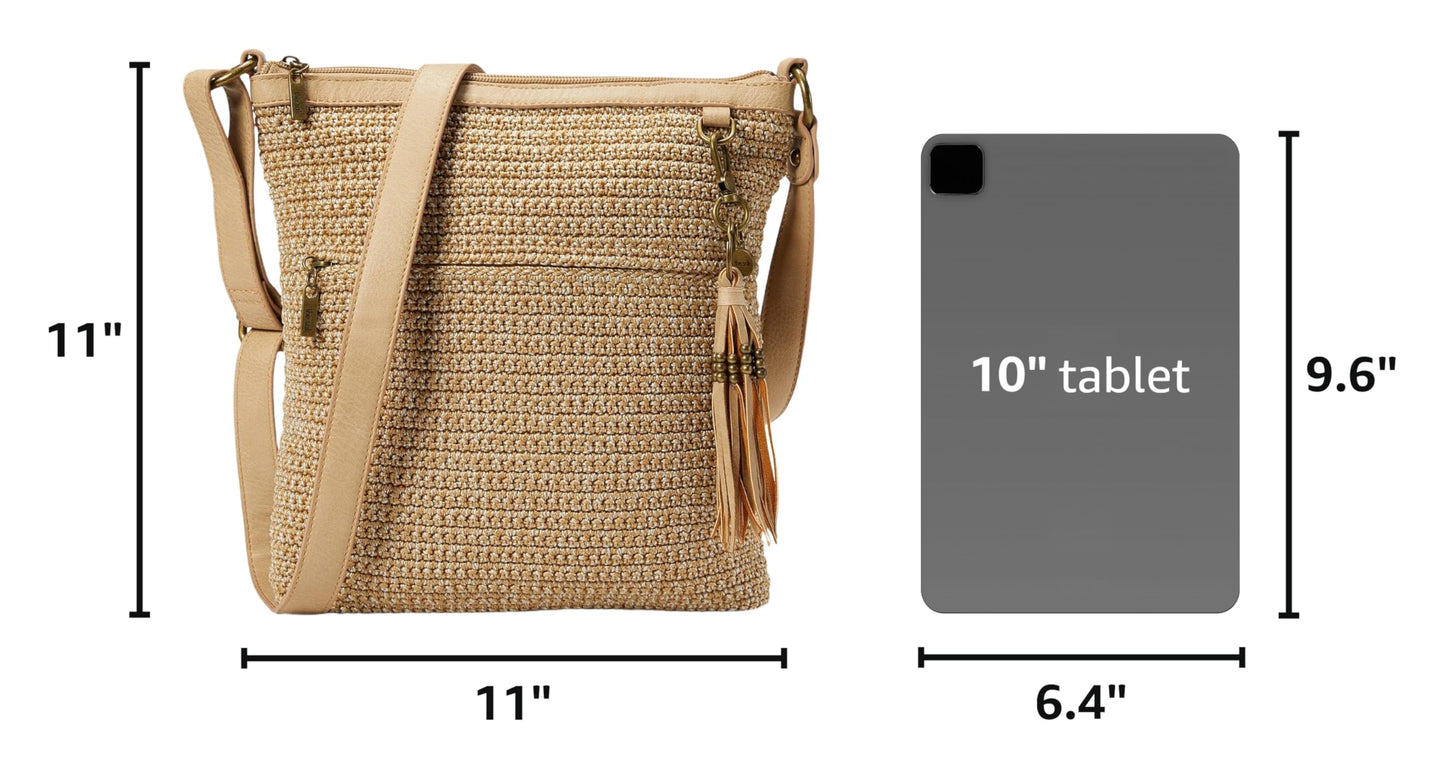 The Sak Lucia Crossbody Bag in Crochet, Convertible Purse with Adjustable Shoulder Strap