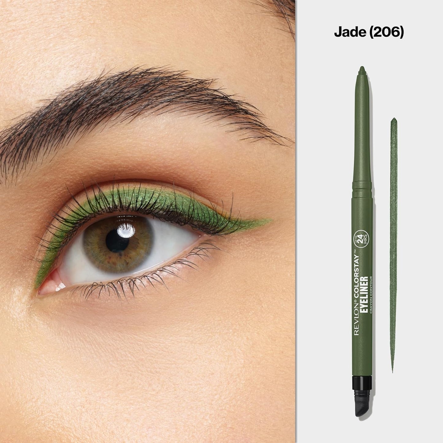 Revlon ColorStay Pencil Waterproof Eyeliner, Smudge-Proof, Eye Makeup with Built-In Sharpener, Long-Lasting, Matte Finish, 201 Black, 2 pack
