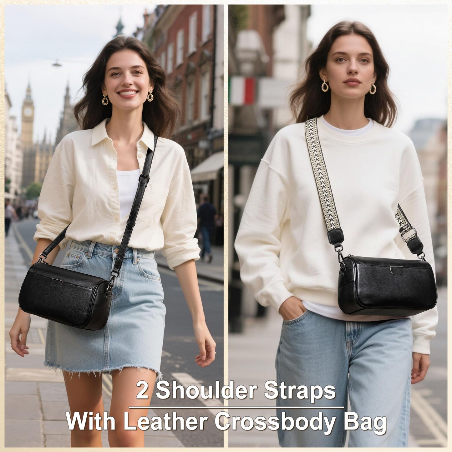 Genuine Leather Crossbody Purses Bag,Travel Casual Handbag,Small Shoulder Cross body Purse Trendy Gifts for Women