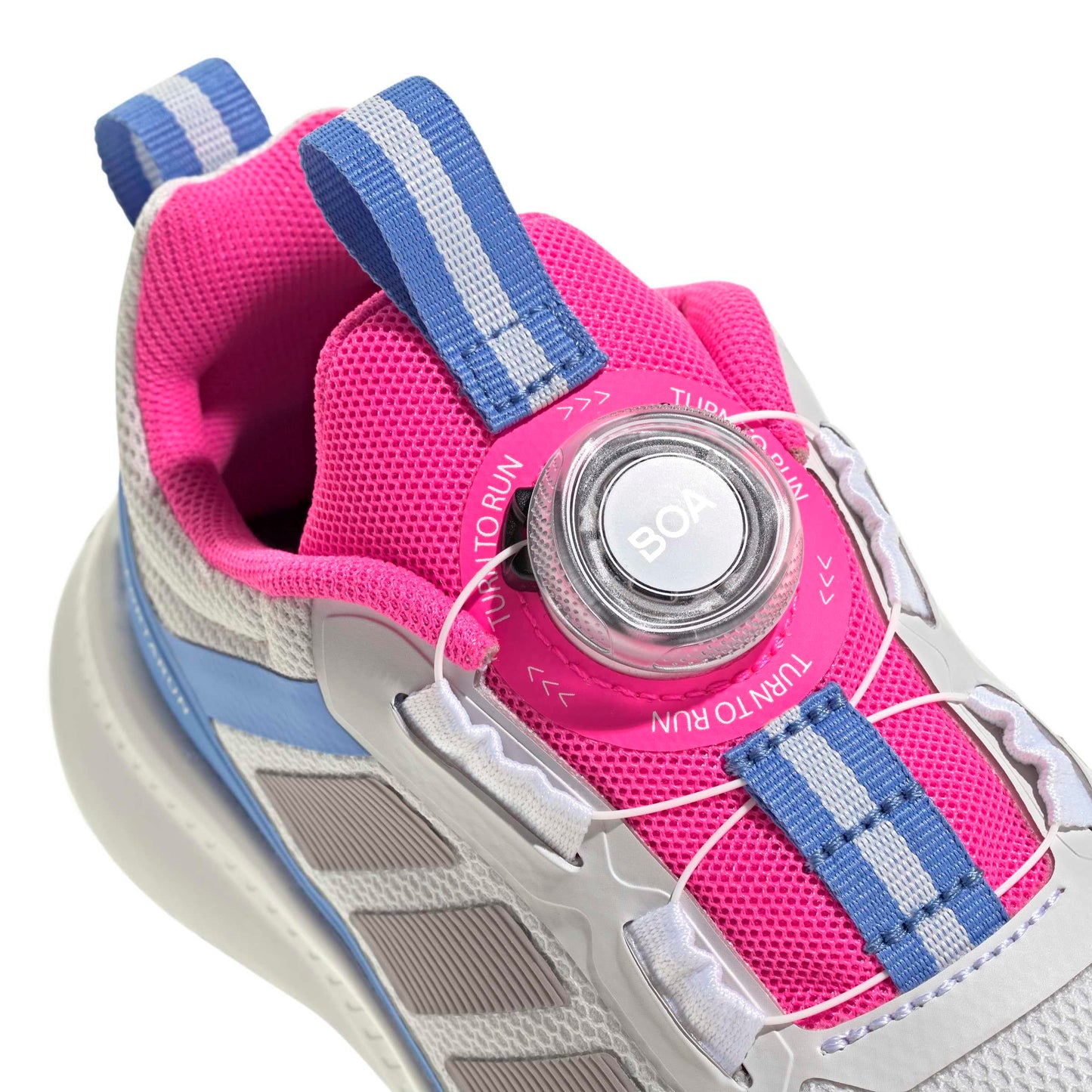 adidas Unisex-Kids Fortarun 4.0 BOA, Crystal White/Grey/Lucid Pink, 13adidas Unisex-Kids Fortarun 4.0 BOA, Crystal White/Grey/Lucid Pink, 13