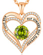 CDE Forever Love Heart Necklaces for Women, Wedding Anniversary, Valentine's，Birthday Mothers Christmas Day Gifts for Mom, Mother, Wife, S925 Silver Jewelry with Birthstone Pendant