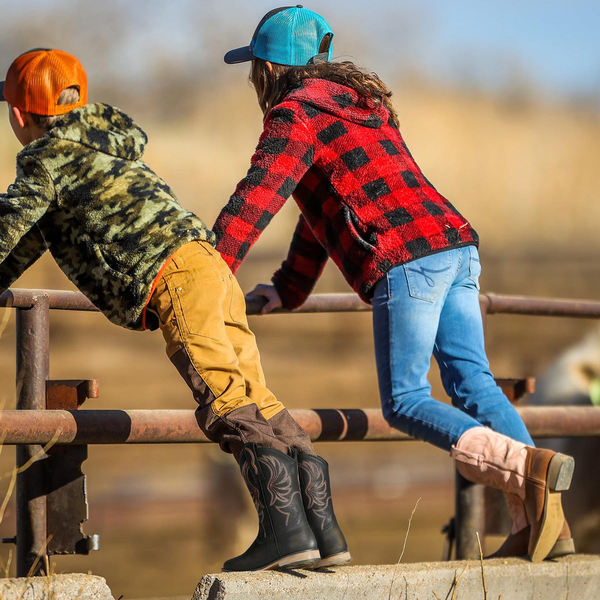 Rollda Kids Cowboy Boots for Boys Girls Western Square Toe Cowgirl Boots with Walking Heel (Toddler/Little Kid/Big Kid), Pull-on TabsRollda Kids Cowboy Boots for Boys Girls Western Square Toe Cowgirl Boots with Wa…