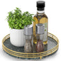 AMH Lazy Susan Wooden Organizer for Table Top