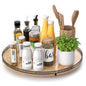 AMH Lazy Susan Wooden Organizer for Table Top