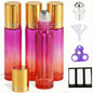 PrettyCare 4 Pack Amber Glass Oil Roller Bottles for Essential Oils 10ml, Roll On Bottles with Stainless Steel Roller Ball Leak-Proof Perfume Travel Refillable Bottle Empty, Beauty & Personal Care