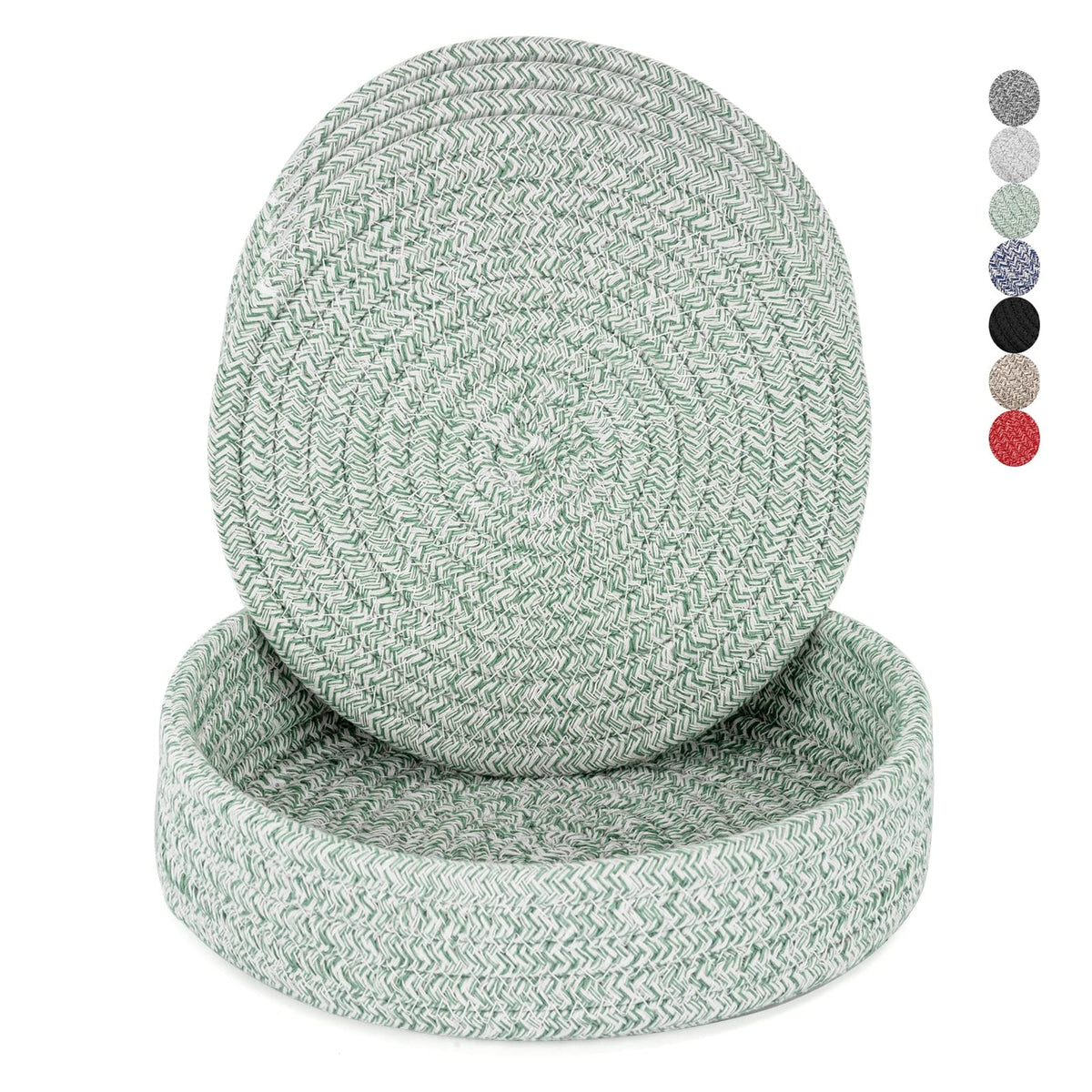 Heat-Resistant Trivet Set for Hot Pots & Pans with Storage Basket