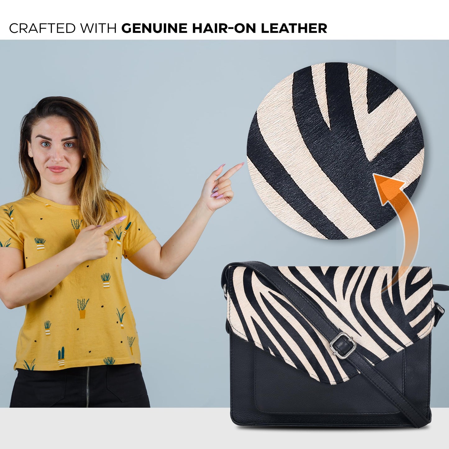 Leather Flapover Crossbody Handbag Purse for Women with Adjustable Strap & Overflap Snap Closure Tote/Bag