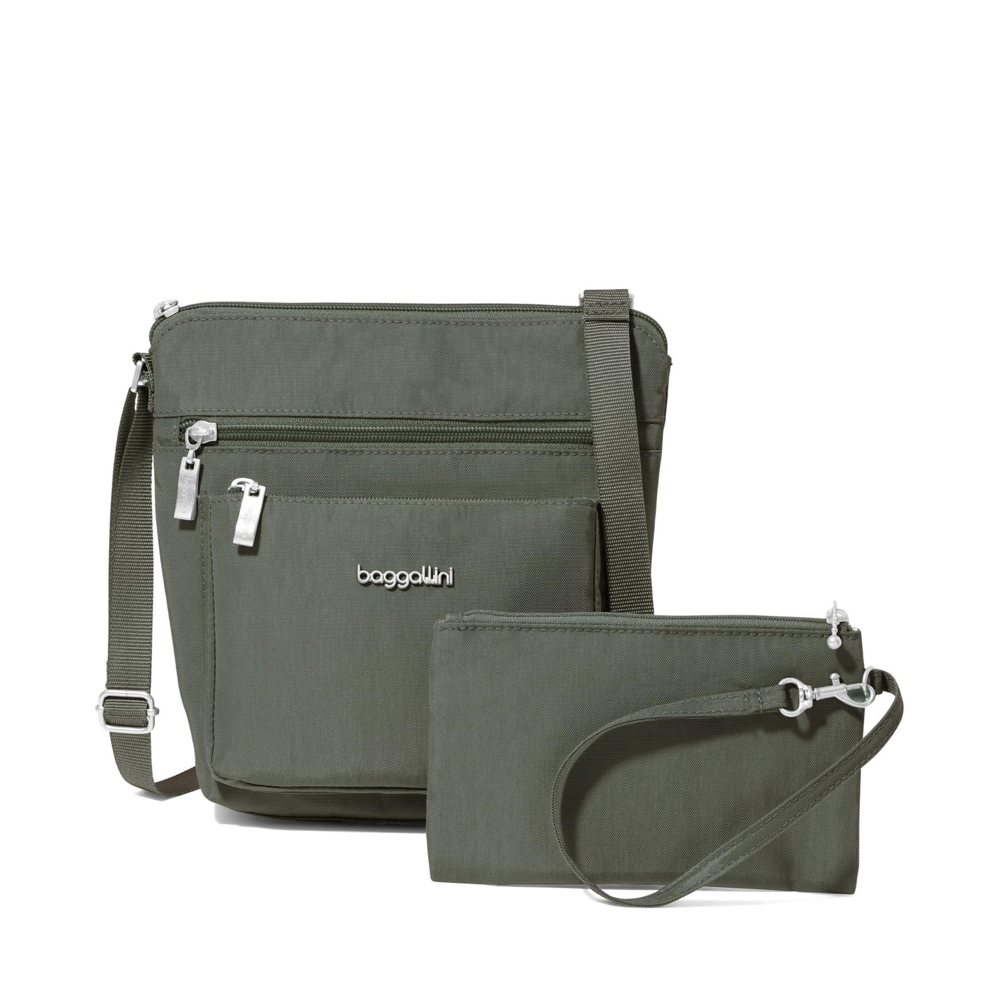 Baggallini Pocket Crossbody Bags for Women 8x8 Small Lightweight Durable Water-resistant Travel Purse W/Rfid