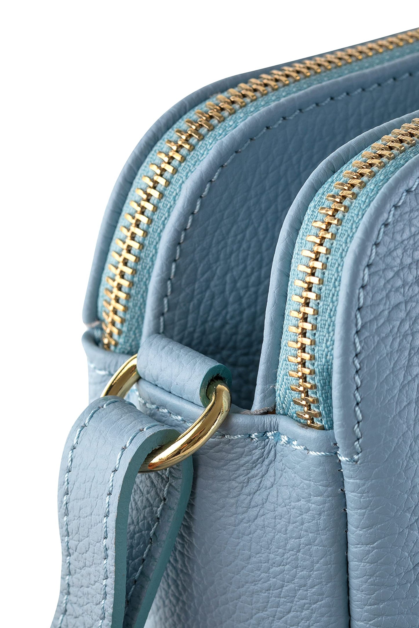 Baroncelli Crossbody Bag Made in Italy with Long Stripe Genuine Italian Soft Leather