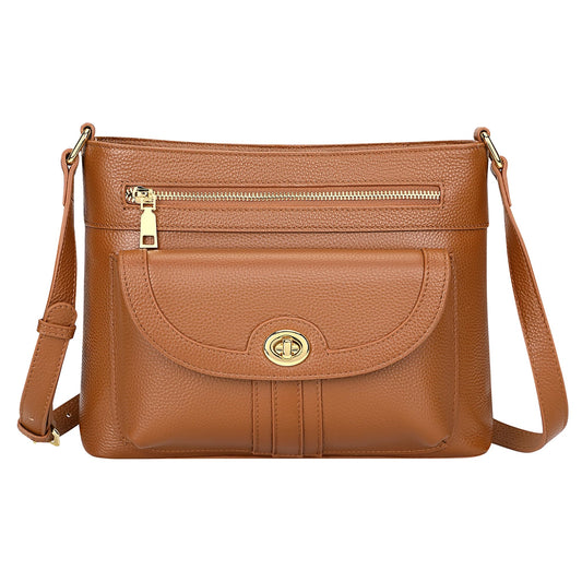 Over Earth Genuine Leather Crossbody Bags for Women Trendy Purses and Ladies Shoulder Handbags
