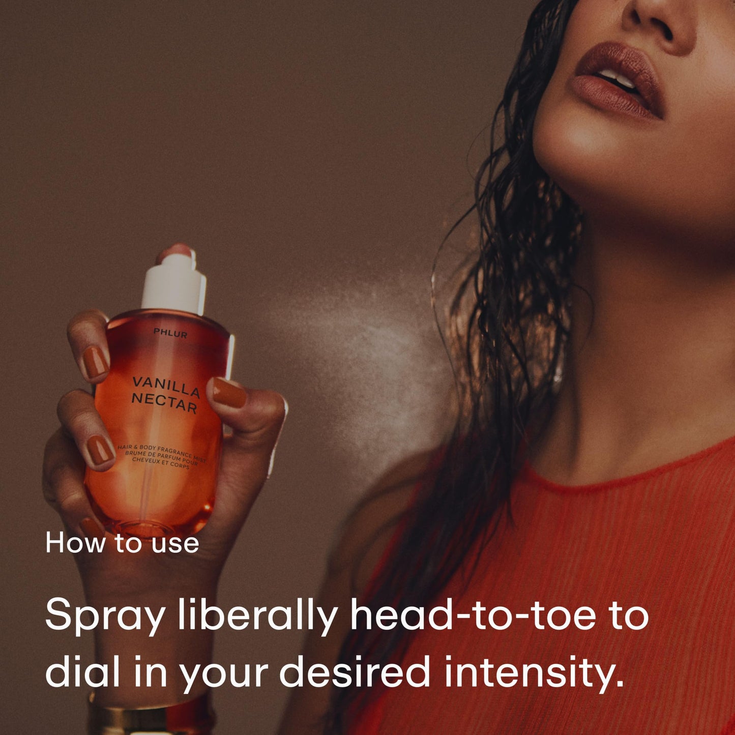 PHLUR Vanilla Skin Body Mist, 8 Fl Oz - Hair and Body Perfume for Women | Vanilla Perfume Body Spray with Pink Pepper, Cashmere Wood & Sandalwood Fragrance