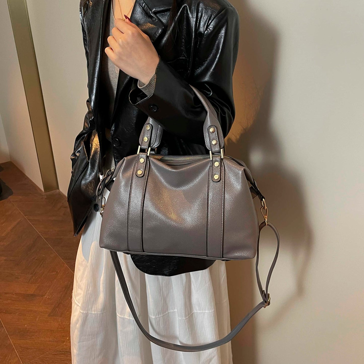 Handbags and Purses for women Vegan Leather Tote Bag for Women Satchel Shoulder Bags Travel Purse with Compartments