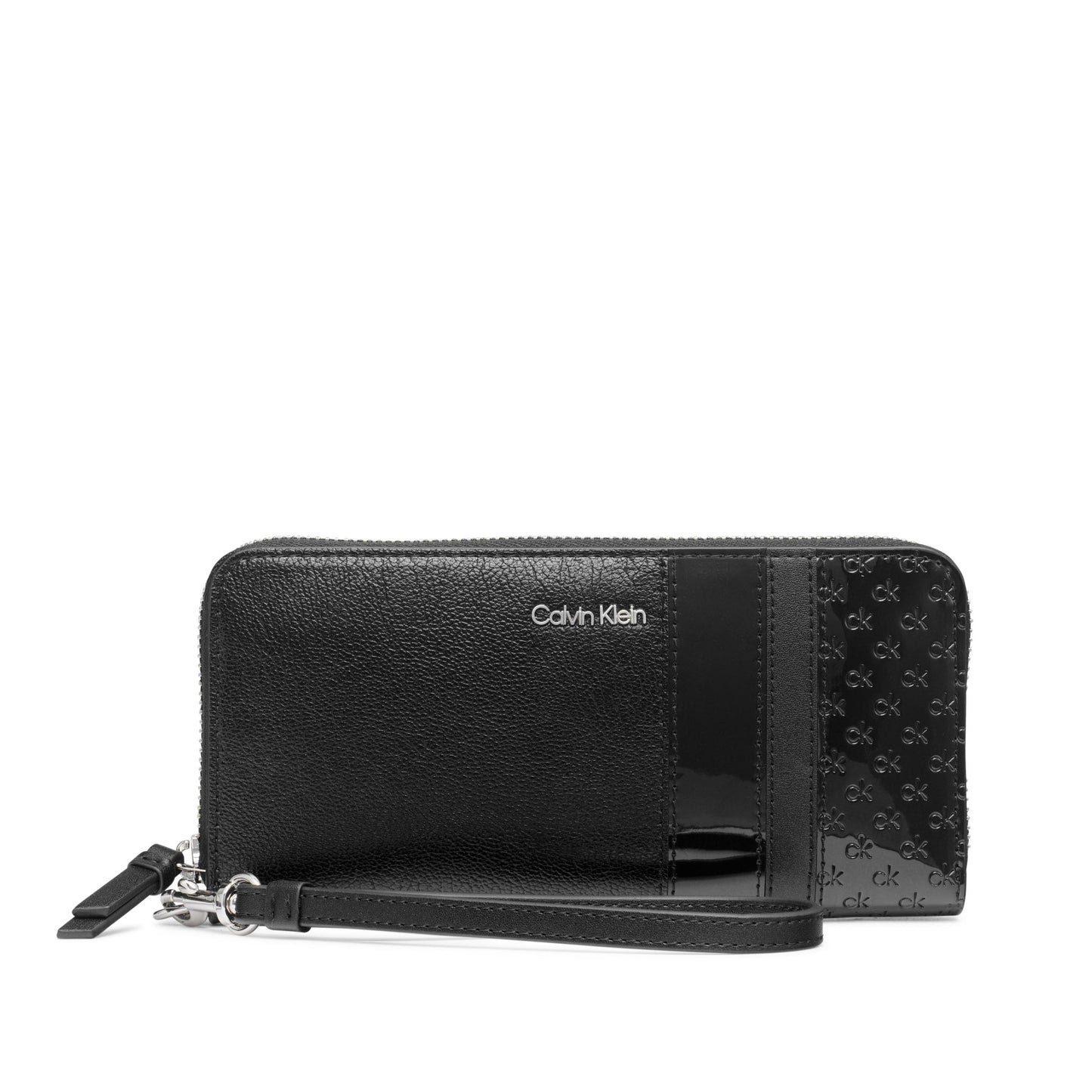 Calvin Klein Women's Key Item Saffiano Continental Zip Around Wallet With Wristlet Strap