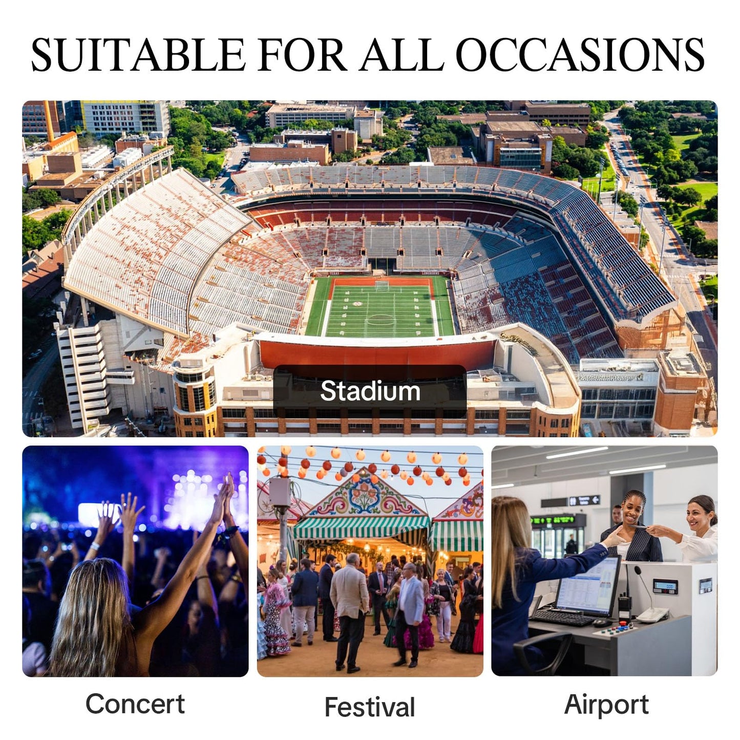 BS-VOG Clear Purse for Women - Stadium Approved Small Crossbody Bag with Zipper, Clear Stadium Bag for Concerts, Sports