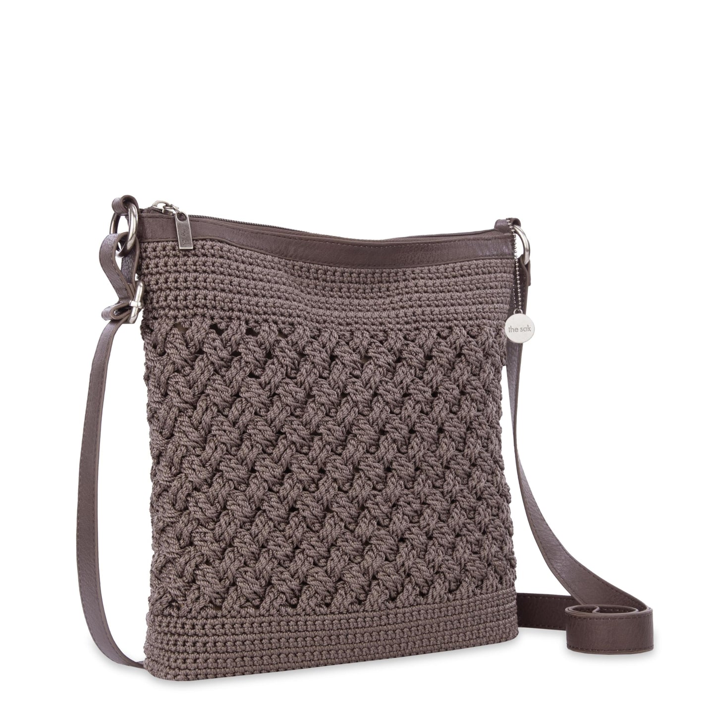 The Sak Lucia Crossbody Bag in Crochet, Convertible Purse with Adjustable Shoulder Strap