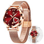 OLEVS Women's Watch Luxury Dress Rose Gold Women Slim Thin Lightweight Watch Stainless Steel Mesh Watches Fashion Waterproof Ladies Wrist Watch Black White Blue Face,Adjustable Bracelet