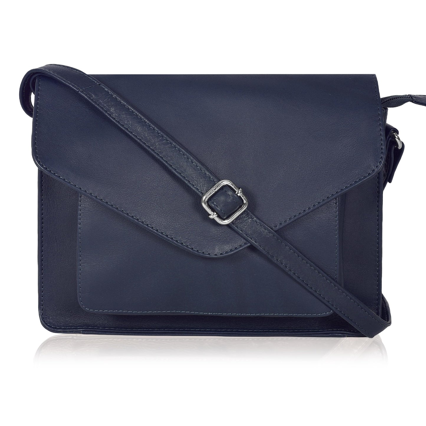 Leather Flapover Crossbody Handbag Purse for Women with Adjustable Strap & Overflap Snap Closure Tote/Bag