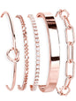 Gokeey Gold Bracelets Set for Women Non Tarnish, Waterproof 14K Gold Plated Sterling Silver Chunky Cuff Bracelet Stackable Gold Bangles Bracelet for Women Trendy Fashion Accessories Tie Knot Cuban Rope Paperclip Beaded Bracelet Stack Jewelry Mothers Day G