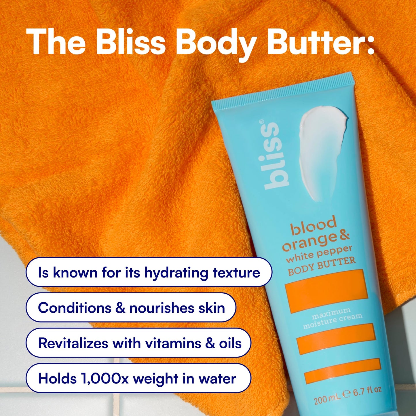 Bliss Lemon and Sage Body Butter - Iconic Scent with Shea Butter and Coconut Oil for Long-Lasting Maximum Moisture - Body Lotion for Smooth, Soft Skin - Vegan and Cruelty-Free - 6.7 Fl Oz