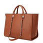 Lee Large Shoulder Tote Bag for Women Vegan Leather Top-Handle Bag
