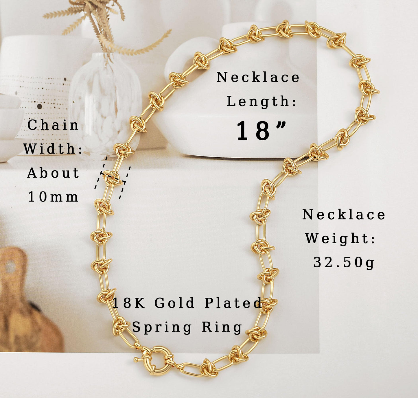 Aobei Pearl 18K Gold Plated Paperclip Chain Choker Satellite Chain Freshwater Cultured Biwa Pearl Pendant Necklace Dainty Turquoise Jewelry for Women