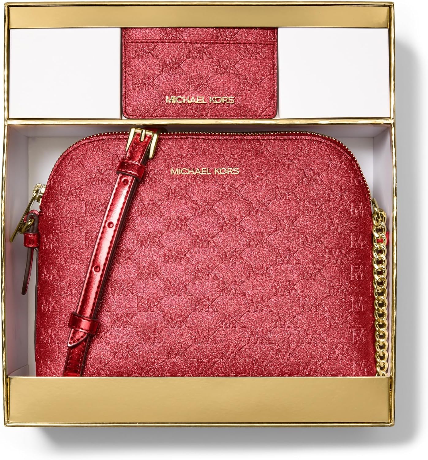 Michael Kors Women's Jet Set Dome Crossbody With Card Case