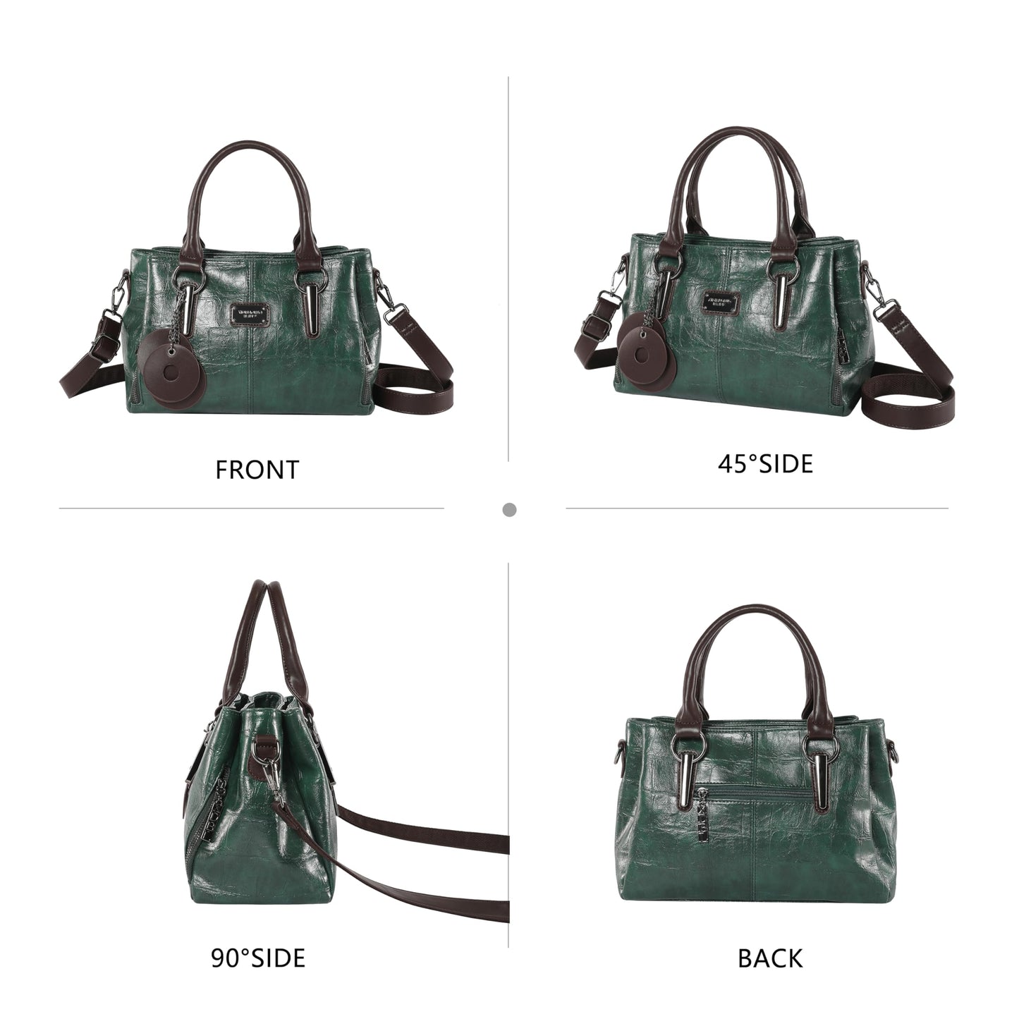 Handbags and Purses for women Vegan Leather Tote Bag for Women Satchel Shoulder Bags Travel Purse with Compartments