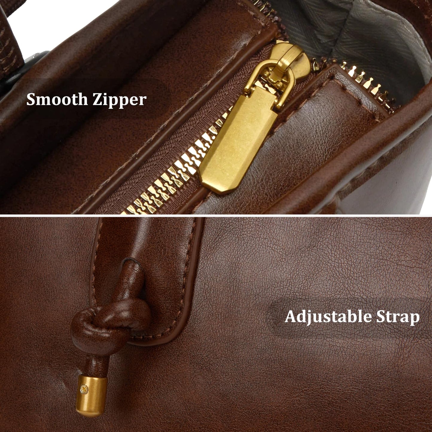 Shoulder Bag for Women Brown Purse Vintage Leather Shoulder Handbag Trendy Everyday Purse with Pendant