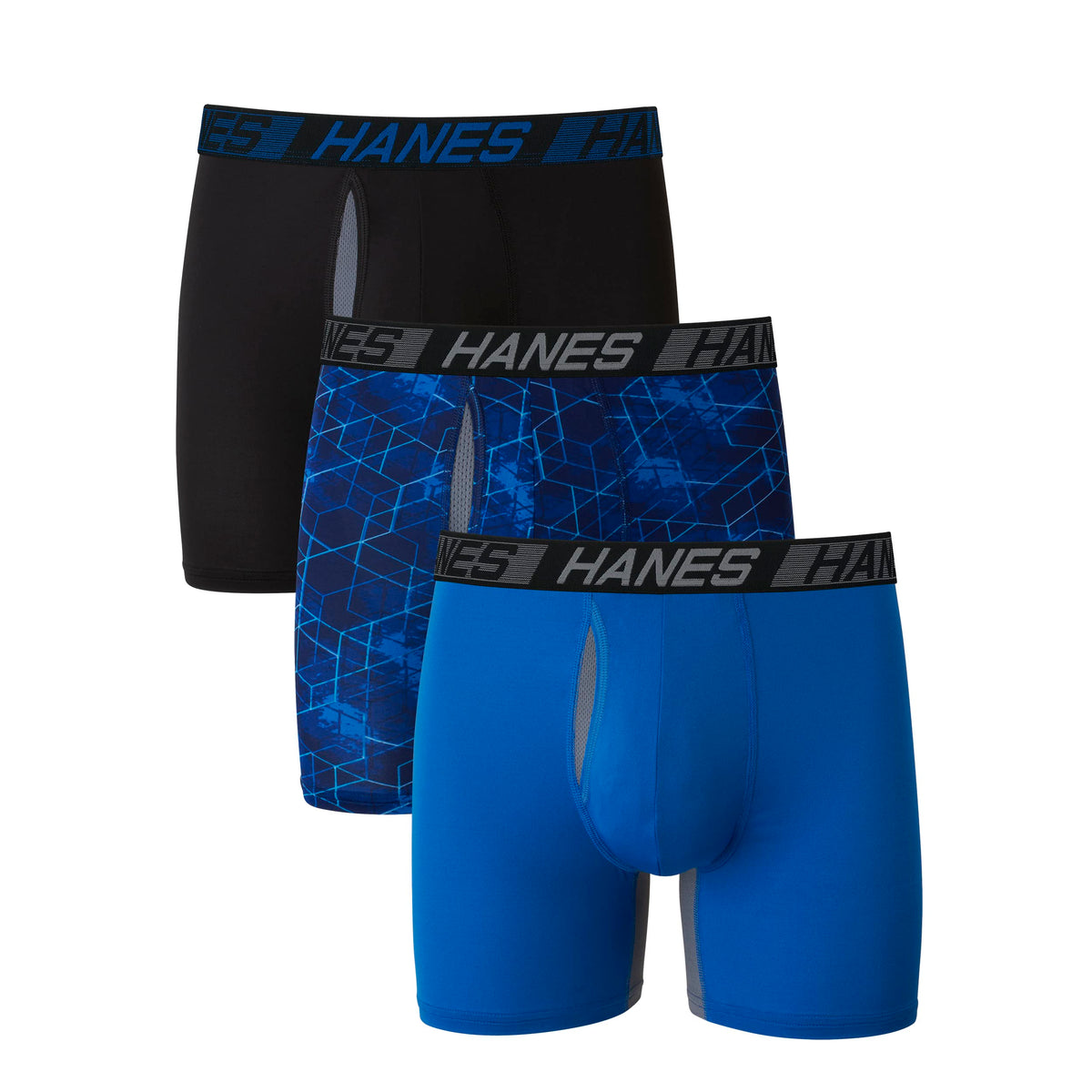 Hanes Mens X-temp Total Support Pouch Underwear, Anti-chafing, Moisture-wicking Multi-pack Boxer Briefs, Regular Leg - Marled, XX-Large US