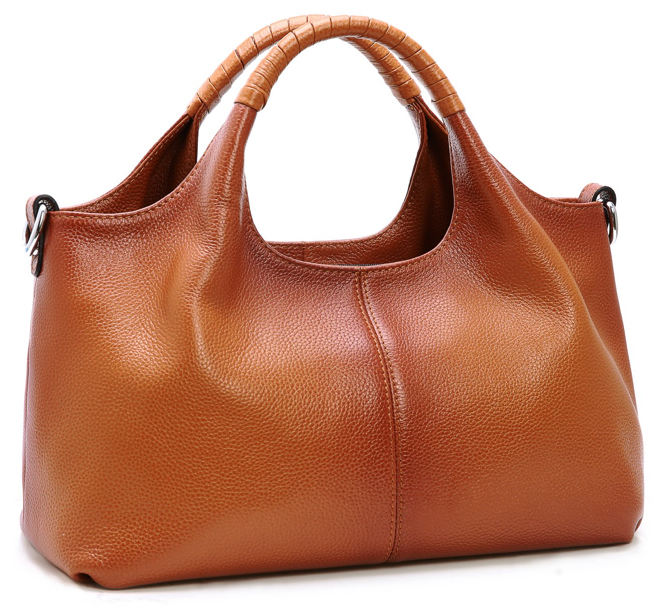 Iswee Leather Satchel Women Purse and Handbag Crossbody Shoulder Bag Hobo | Genuine Cowhide Leather Tote Top Handle Bag Soft & Durable Medium Size Bags with Detachable Multiple Pocketbooks Trendy