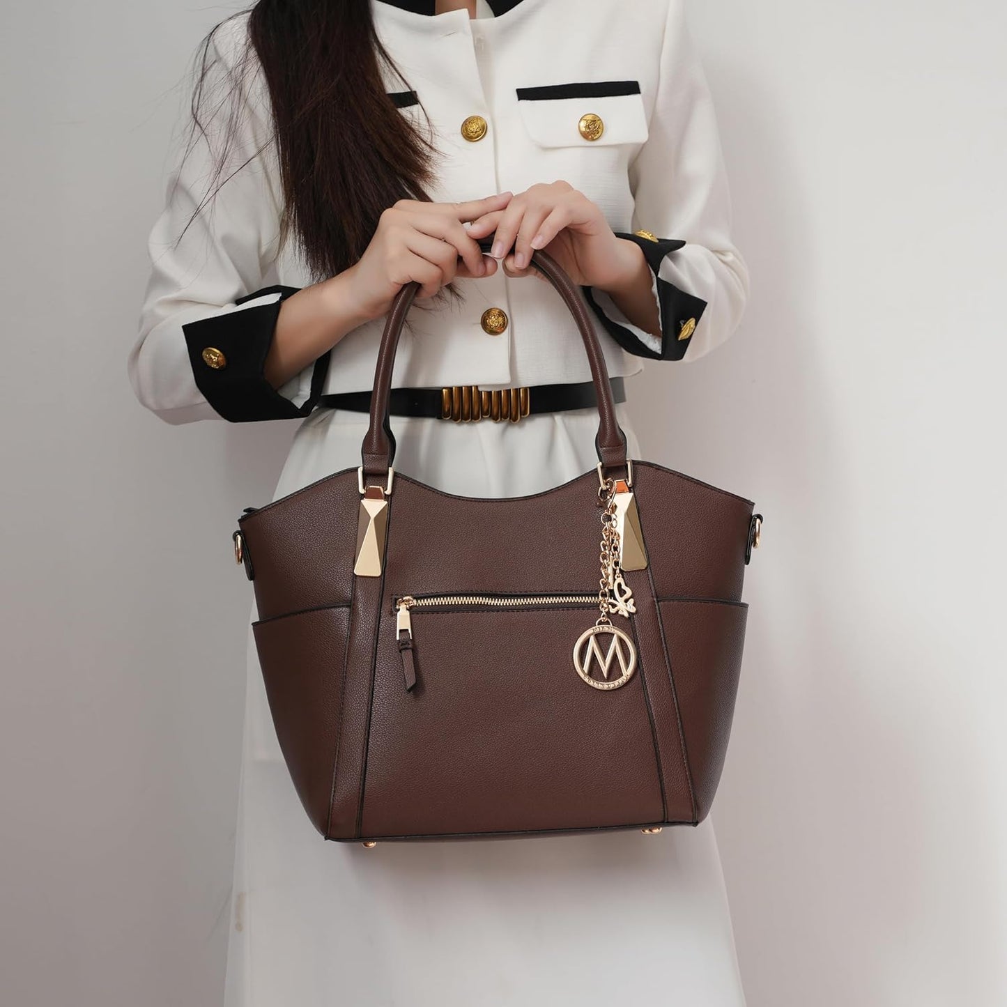 MKF Collection Tote Bag for Women Vegan Leather Shoulder Bag – Top-Handle Purse, Ladies Handbag by Mia K